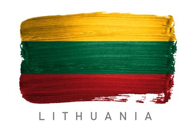 Lithuania flag map europe