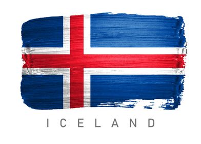 Iceland flag map europe