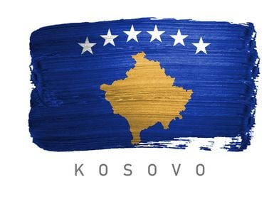 Kosovo flag map europe