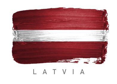 Latvia flag map europe