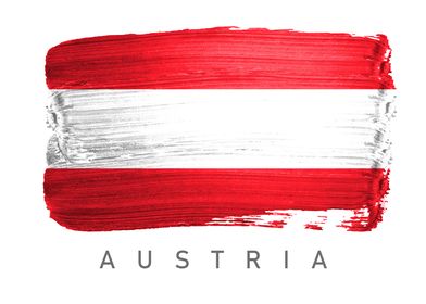 Austria flag map brush 