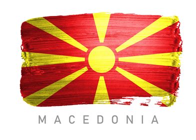 Macedonia flag map europe