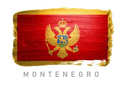 Montenegro flag map 