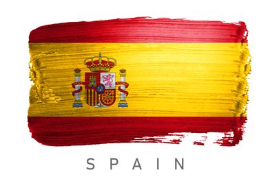 Spain flag map country