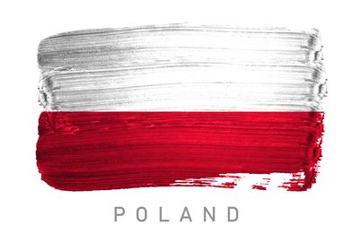 Poland flag map country