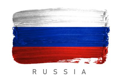 Russia flag map country