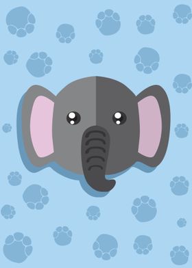 Cute Elephant Head