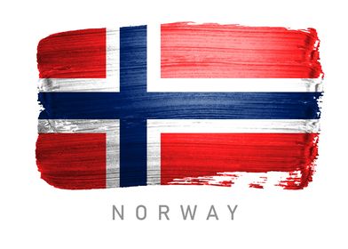 Norway flag map country