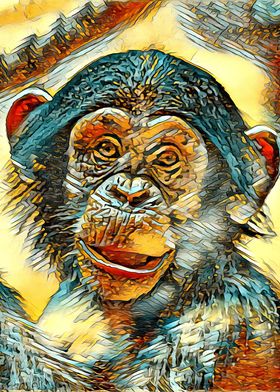 AnimalArt Chimpanzee 001