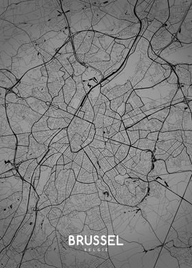 Brussel map BW