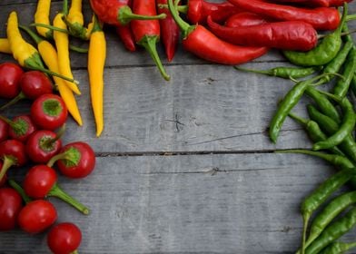 Colourful chillies