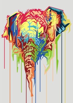 elephant pop art