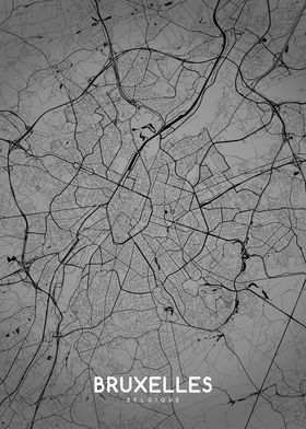 Bruxelles map BW