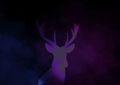 Galaxy deer colour splash 