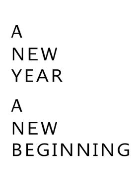 A new year A new beginning