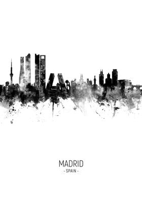 Madrid Spain Skyline