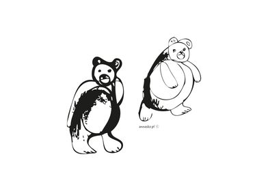 Two bears illustration