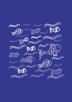 Fishes in the water design