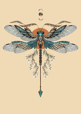 Dragonfly tattoo art