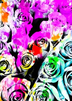 colorful roses texture