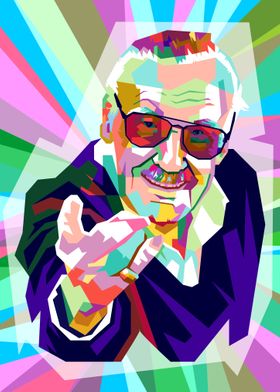 Stan Lee in Pop Art Style