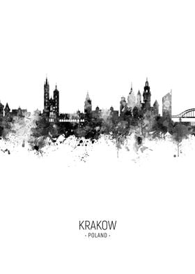 Krakow Poland Skyline