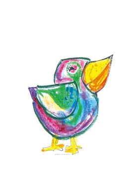 Funny bird illustration