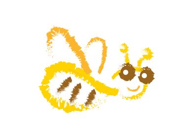 Funny bee drawing