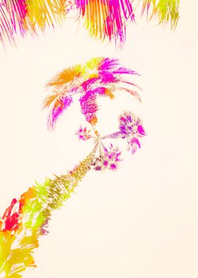 pink palm tree