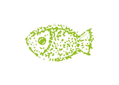 Green fish drawing