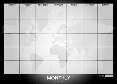 Monthly Planner black