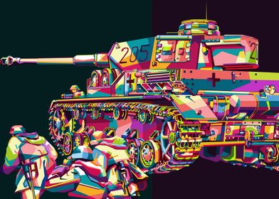 Tank in POP ART