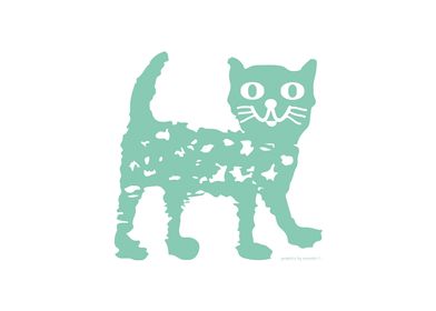Mint cat illustration