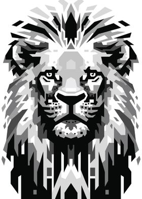 Lion Head in WPAP