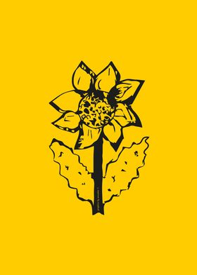 Sunflower design yellow