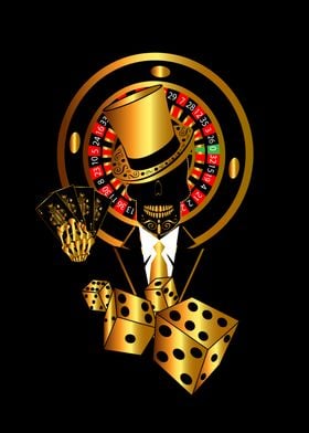 Casino logo gold cards