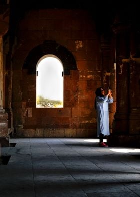 Woman in temple