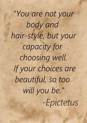 Epictetus Choosing well