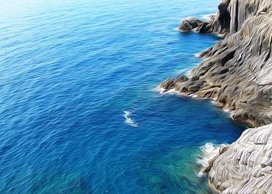 Cliff at Cinque Terre