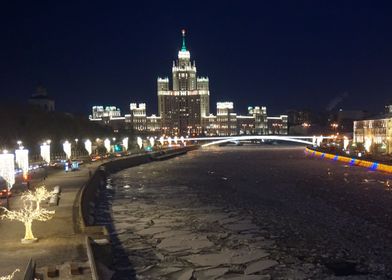 Moscow by night in winter