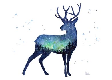 Galaxy Forest Reindeer