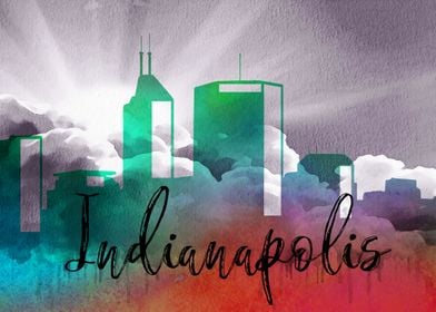 Indianapolis City Skyline