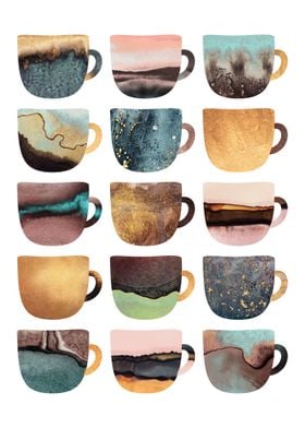 Pretty Earthy Coffee Cups