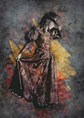 Steampunk Lady Watercolor