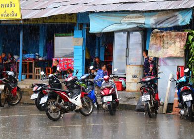 Rainy Chiang Mai Village