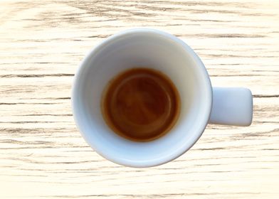 espresso coffee in cup