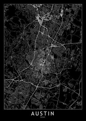 Austin Black Map