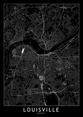 Louisville Black Map