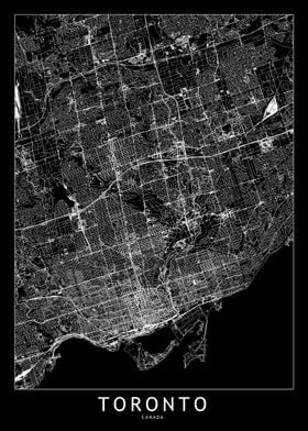 Toronto Black Map