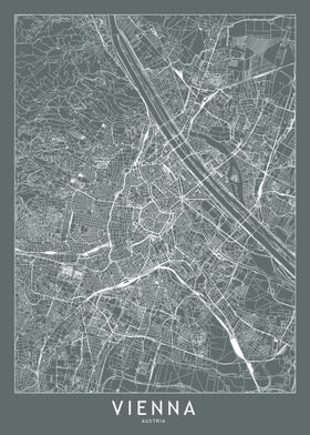 Vienna Grey Map